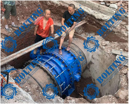 波霆PE55電動液壓扭力扳手泵、8MXT方驅液壓力矩扳手助力重慶某自來水廠更換供水管道