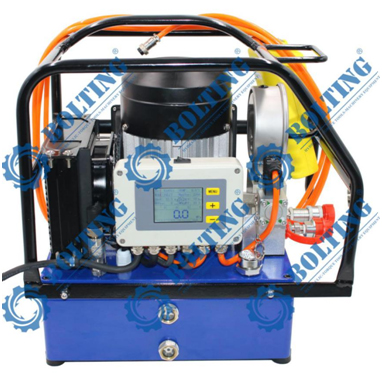 波霆二級流量、國產電磁閥電動數控全自自液壓扭力扳手泵TPE110-AI成功問世